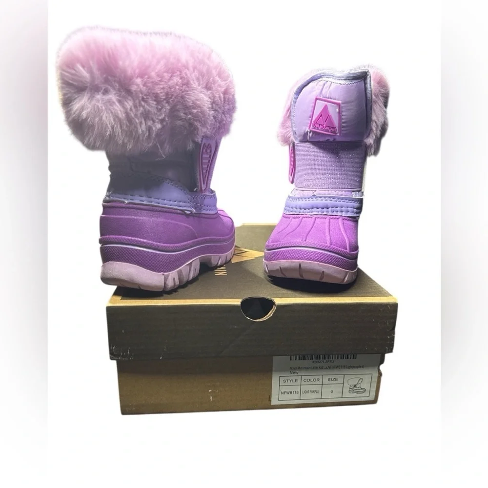 Nova Mountain Little Kid Light Purple Winter Boots Size 6